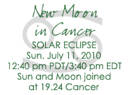 New Moon in  Cancer