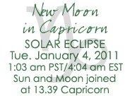 New Moon in  Capricorn